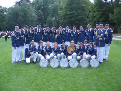 Der Musikzug nach der erfolgreichen Siegerehrung bei den 55. Int. Musiktagen in Rastede 2010