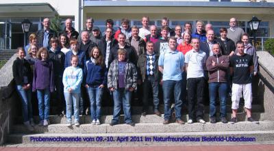 Probenwochenende vom 09. - 10. April 2011 im Naturfreundehaus Bielefeld-Ubbedissen